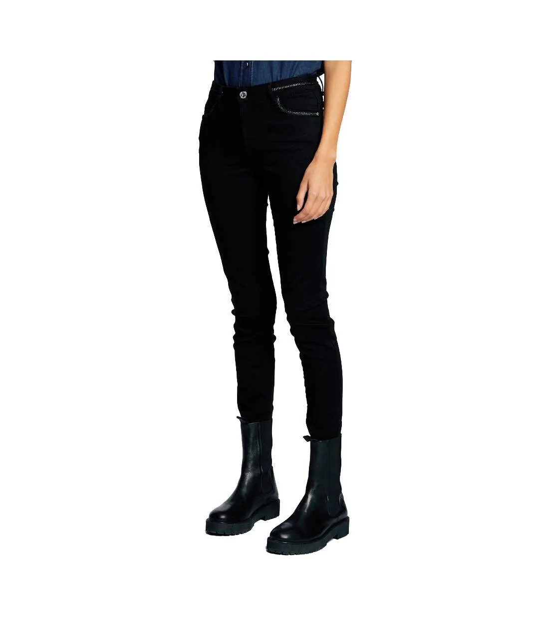 Pantalon Slim Noir Femme Morgan Pistol