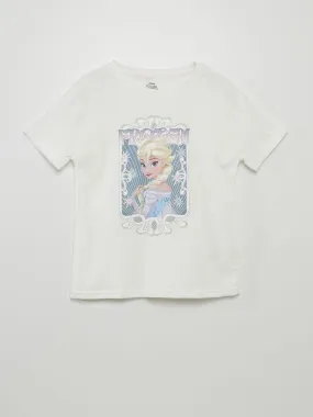 T-shirt 'Disney' 'La Reine de Neiges' - Blanc